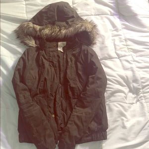 Olive green winter coat